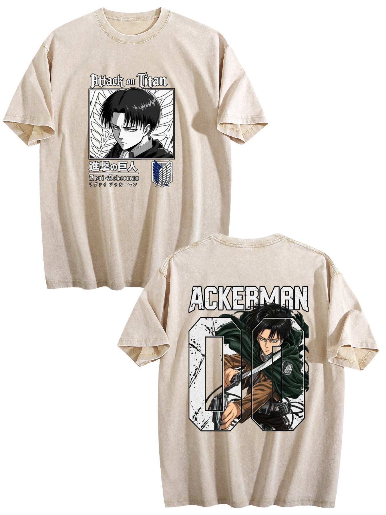 Levi Ackerman Vintage Portrait Tee